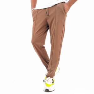 Men’s Slim Fit Brown Stretchable Trouser | Jogger Pants