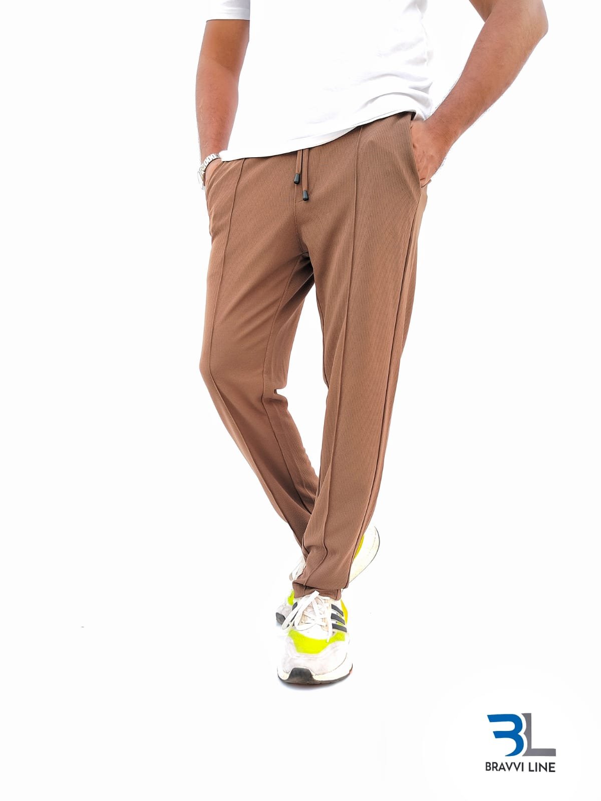 Men’s Slim Fit Brown Stretchable Trouser | Jogger Pants